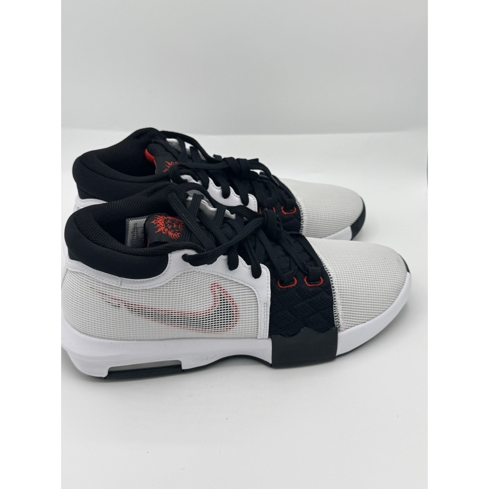 Nike Men's Low Top Athletic Sneakers Lace Up Mesh Rubber Outsole White Black Red